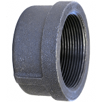 Black Malleable Iron Cap 1"