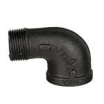 Black Malleable Iron Street Elbow 90 3/4"